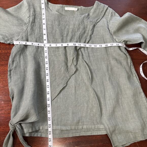 Milio Milano Womens Linen Layered Tunic Top Size S Minimalist Indie Lagenlook - Picture 5 of 8